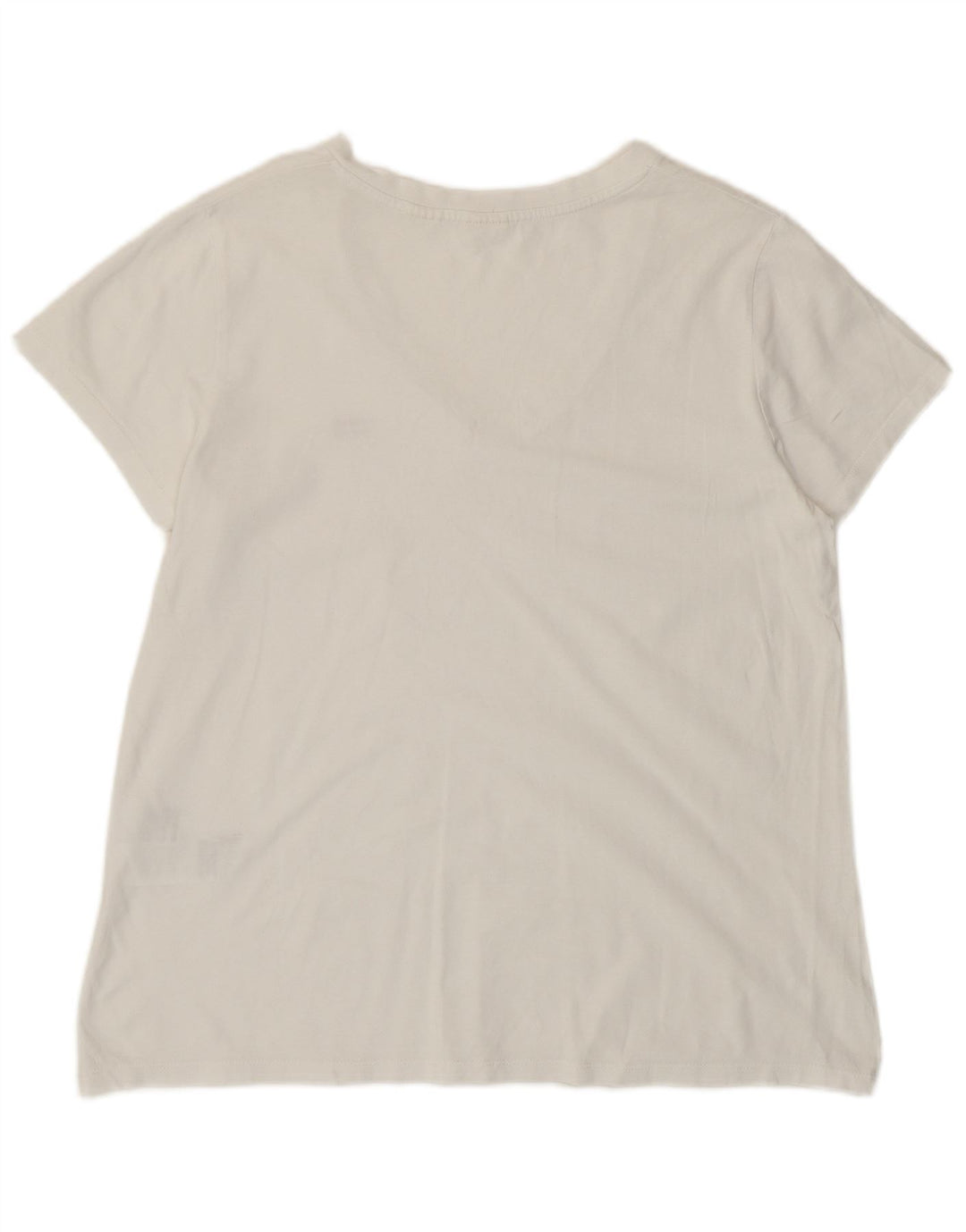 Levi's T-Shirt Femme UK 14 Large Blanc Coton