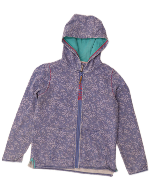 Fat Face Pull à capuche zippé pour fille 13-14 ans Violet Floral