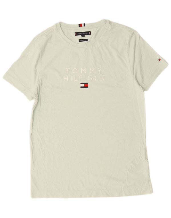 Tommy Hilfiger Mens Graphic T-Shirt Top Small Green Cotton