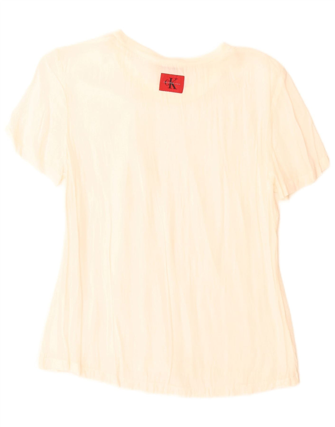 Calvin Klein Jeans Chemisier pour femme UK 10 Small Blanc cassé