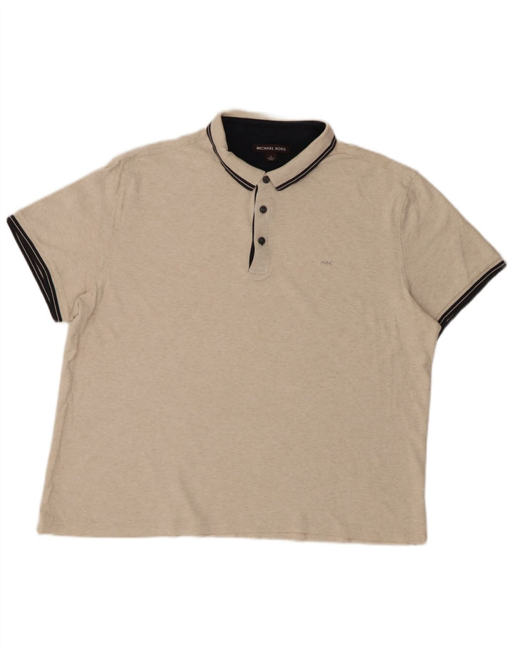MICHAEL KORS Polo Homme Large Beige Moucheté