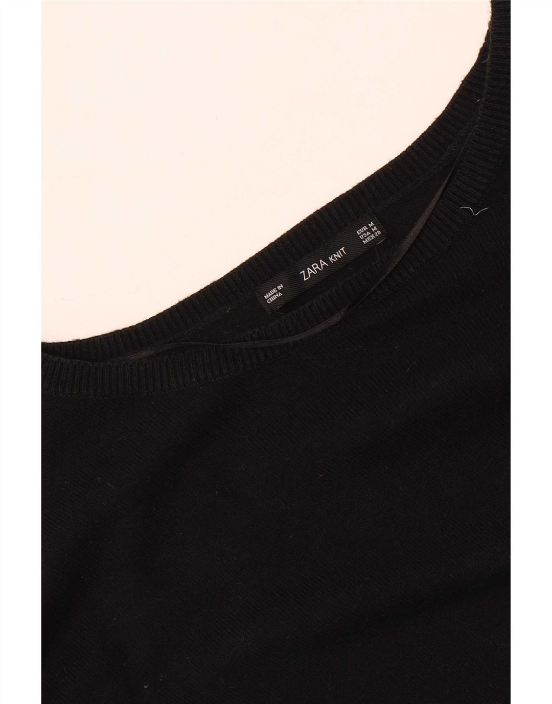 Zara Pull surdimensionné à col bateau pour femme UK 14 Noir moyen