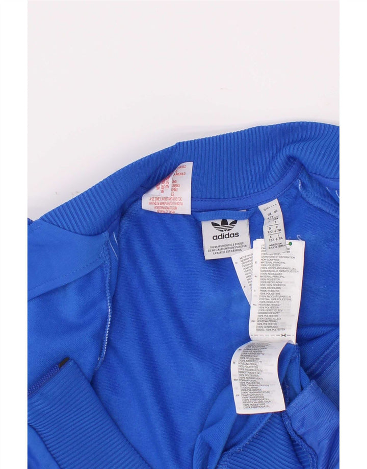 Veste de survêtement Adidas Garçon 6-7 ans Bleu Polyester