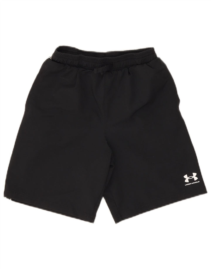 Under Armour Short de Sport Garçon 9-10 ans Noir Moyen Polyester