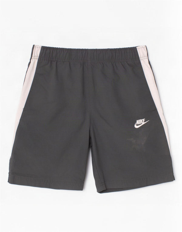 Nike Short de sport pour garçon 12-13 ans Large Gris Colorblock Polyester