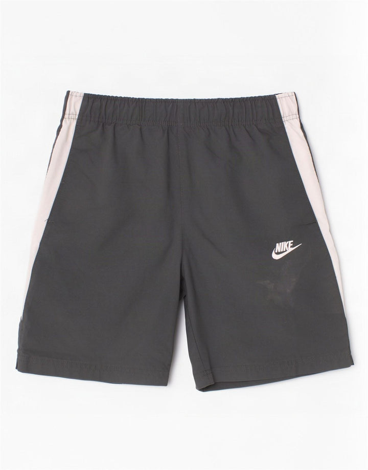 Nike Short de sport pour garçon 12-13 ans Large Gris Colorblock Polyester