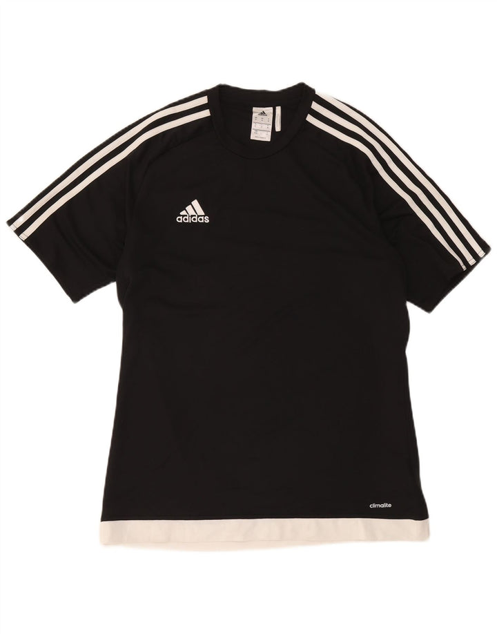 Adidas Hommes Climalite T-Shirt Haut Noir Colorblock Polyester