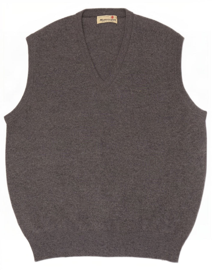 Munrospun Débardeur pour homme EU 52 Grande laine grise