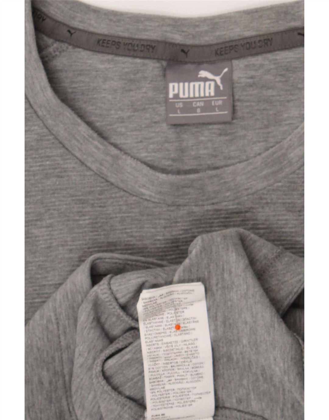 Puma Haut à manches longues pour homme en coton color block Gris Taille L
