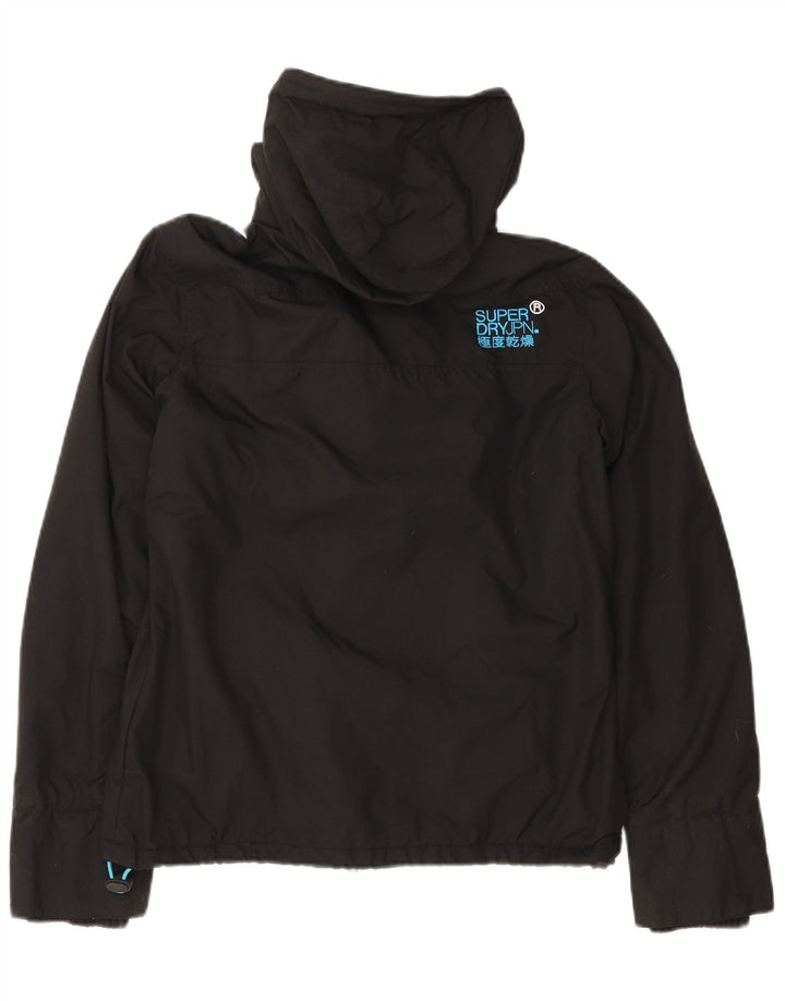 Superdry Veste coupe-vent à capuche Windcheater pour femme UK 14 Medium Noir