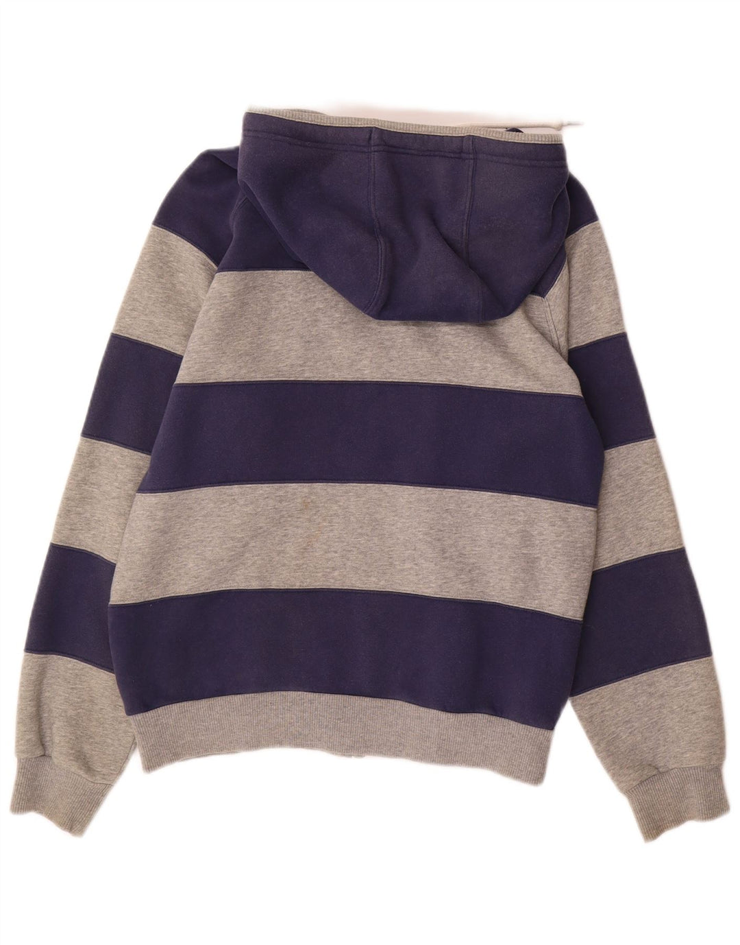 NIKE Pull à capuche zippé graphique pour homme UK 36/38 Petit bleu marine rayé