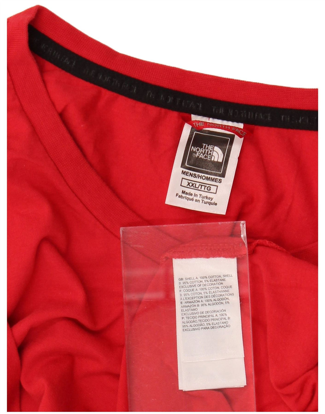 THE NORTH FACE T-Shirt graphique homme haut 2XL rouge coton