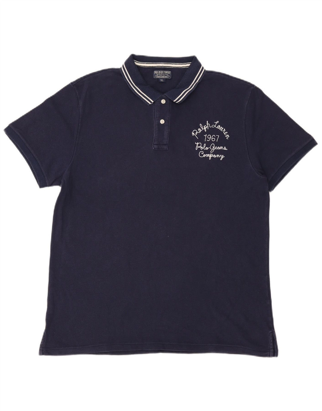 POLO RALPH LAUREN Polo Homme XL Bleu Marine Coton