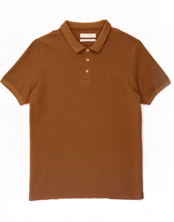 Zara Polo Homme 2XL Marron Coton