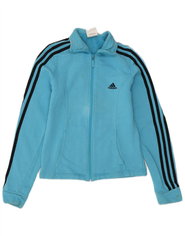 ADIDAS Veste de survêtement pour femme UK 8 Small Bleu Coton