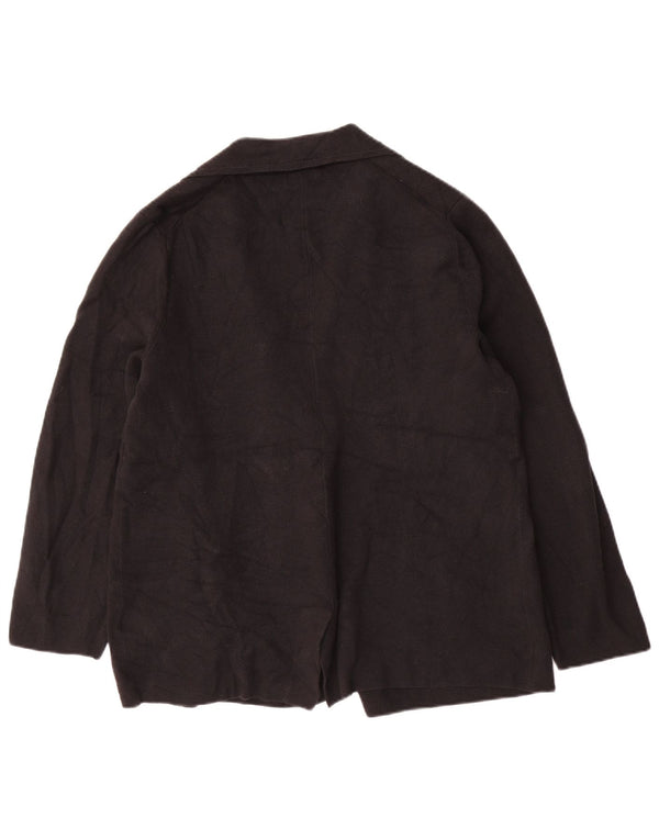 J. CREW Veste blazer à 2 boutons pour femme UK 14 en coton noir moyen