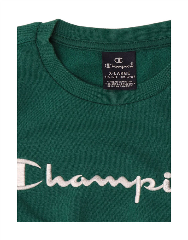 Champion Sweat-Shirt Graphique Garçon 13-14 Ans XL Vert