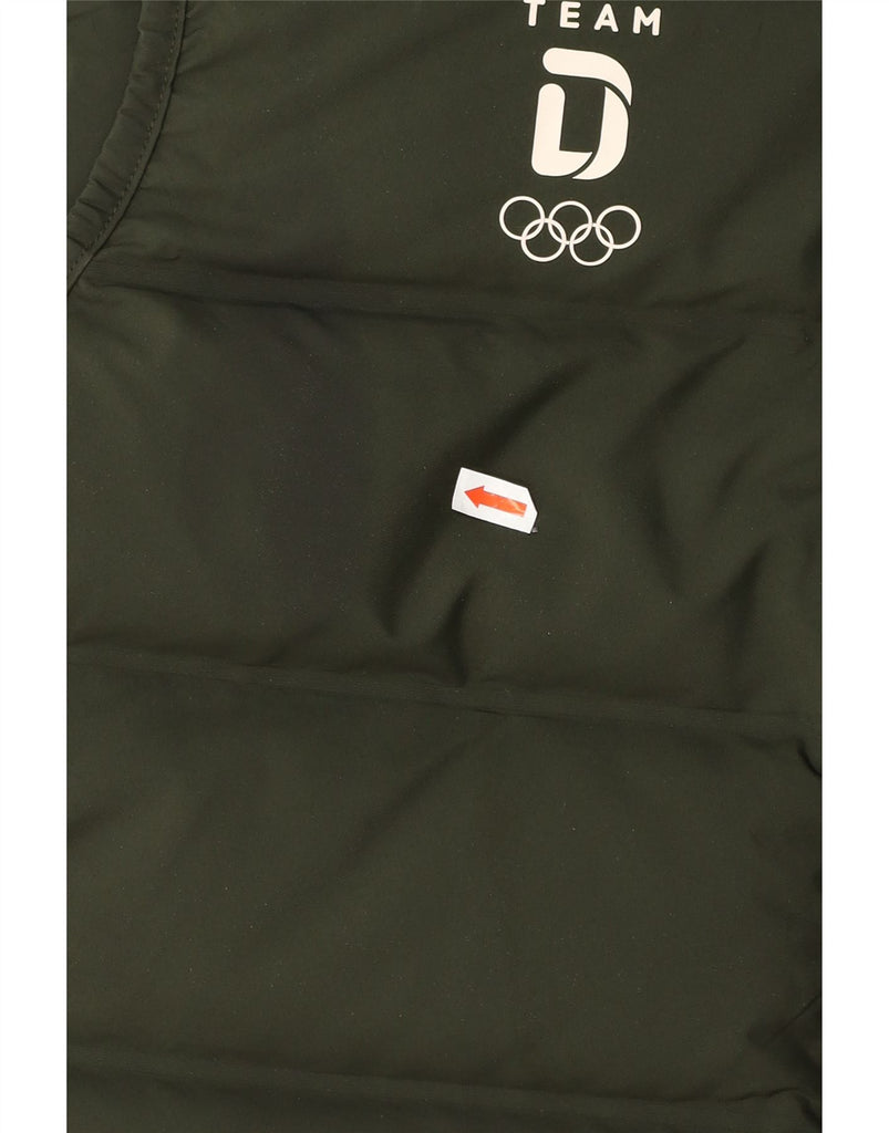 ADIDAS Mens Hooded Padded Gilet UK 40 Large Green Polyester Vintage Adidas and Second-Hand Adidas from Messina Hembry 