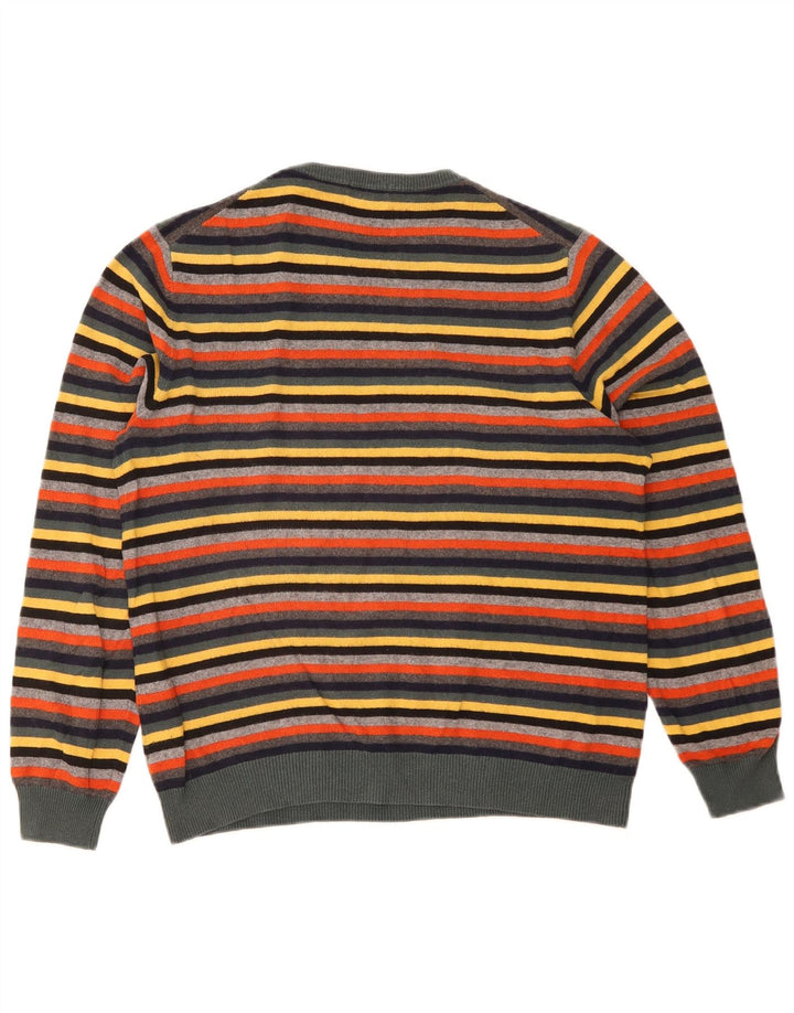 Sun68 Pull col rond pour homme en coton rayé multicolore
