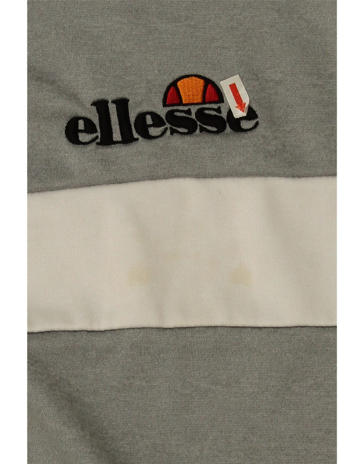 Ellesse Sweat-shirt graphique pour homme Petit gris Colorblock Polyester