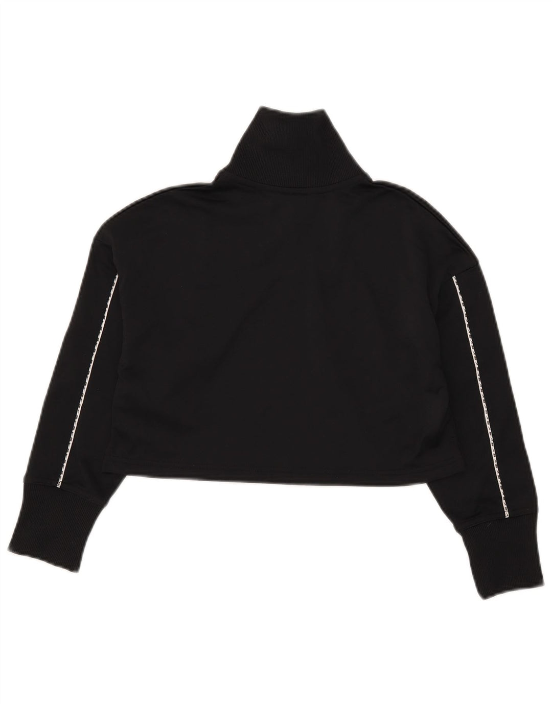 Nike Femme Crop Survêtement Top Veste UK 10 Petit Noir Polyester
