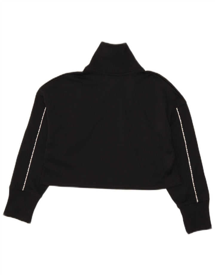 Nike Femme Crop Survêtement Top Veste UK 10 Petit Noir Polyester