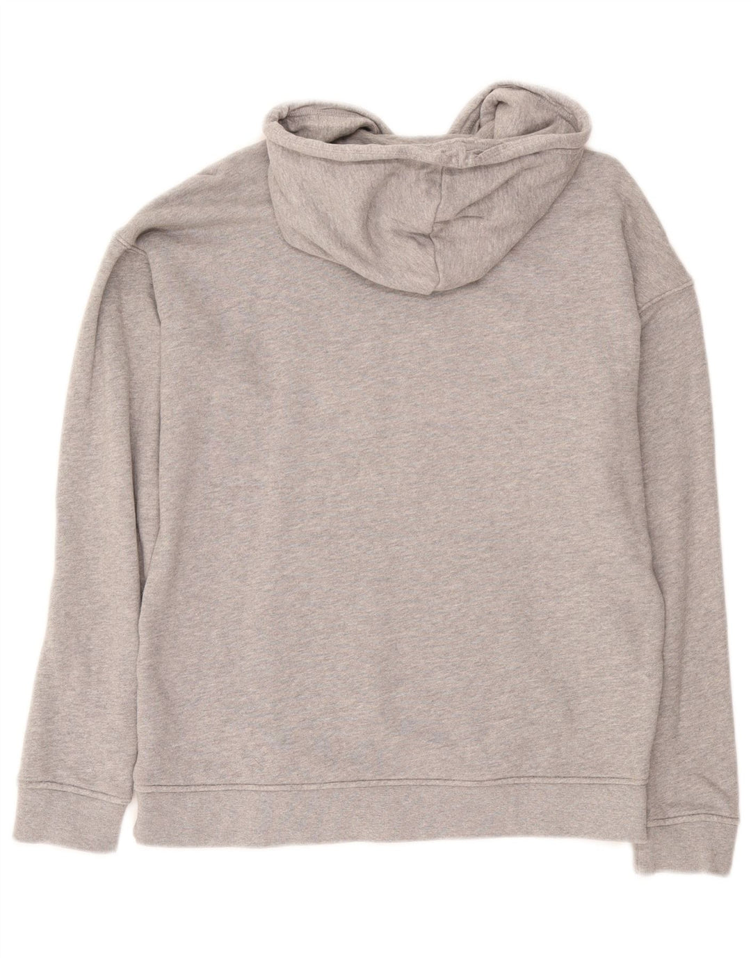 ADIDAS Pull à capuche graphique surdimensionné pour femme UK 8 Petit coton gris