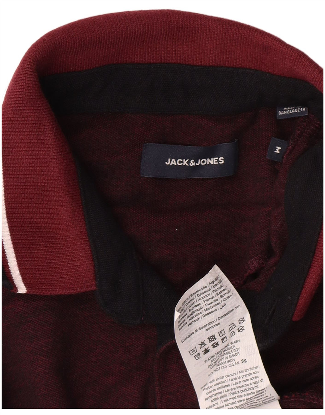JACK & JONES Polo Homme Bordeaux Moyen Coton