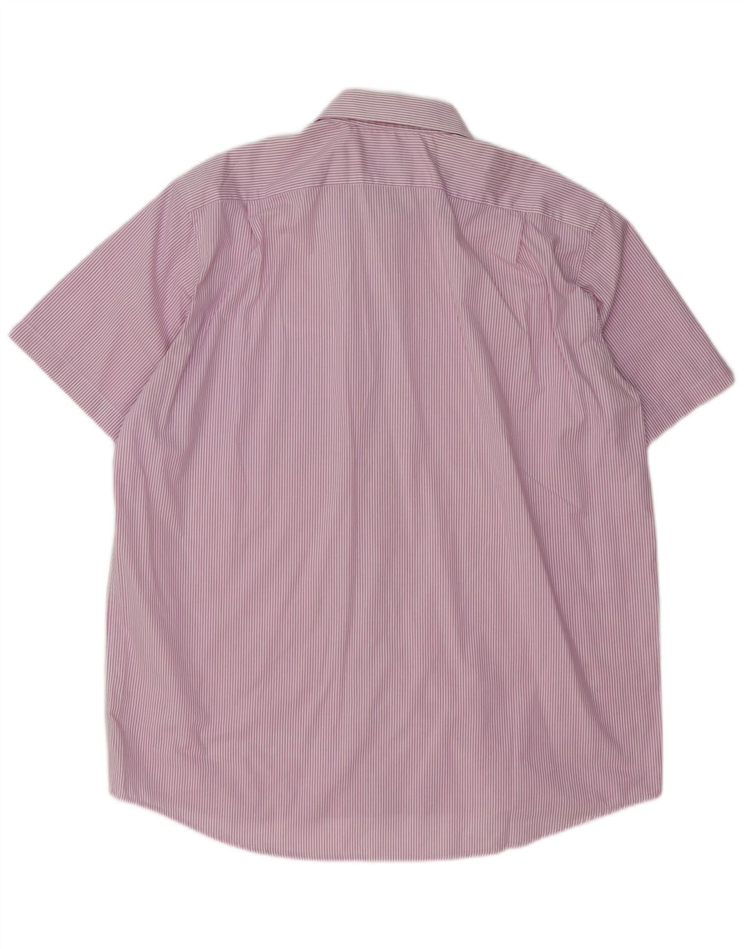 LACOSTE Chemise à manches courtes homme Taille 45 XL Coton à fines rayures violet