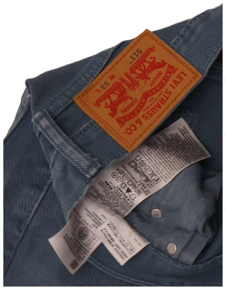 Levi's Short en Jean 511 W33 Homme Bleu Moyen Coton