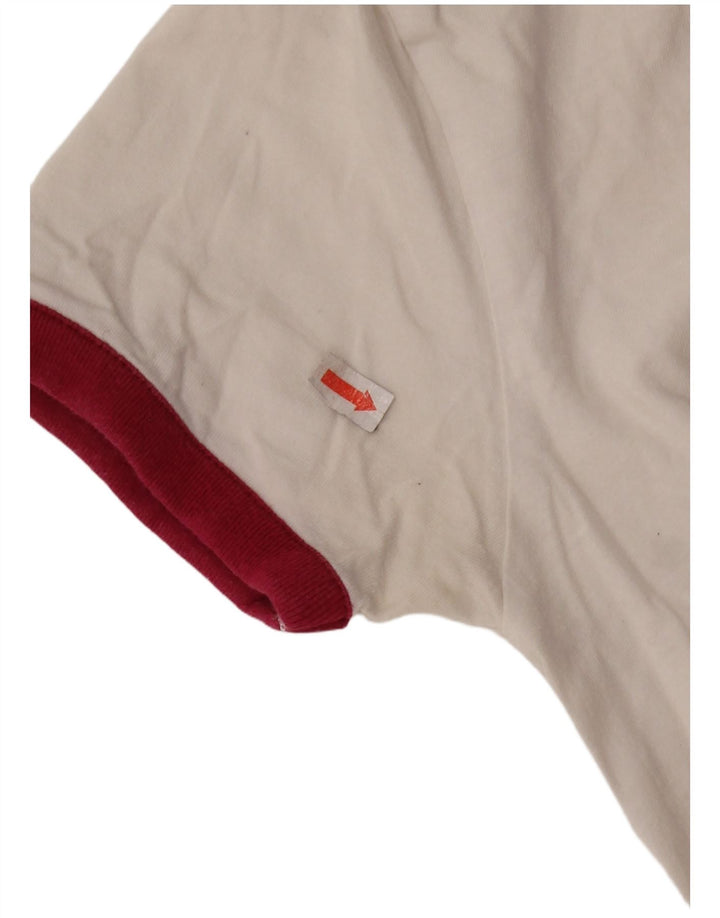 TOMMY HILFIGER T-shirt graphique pour femme UK 6 XS Blanc