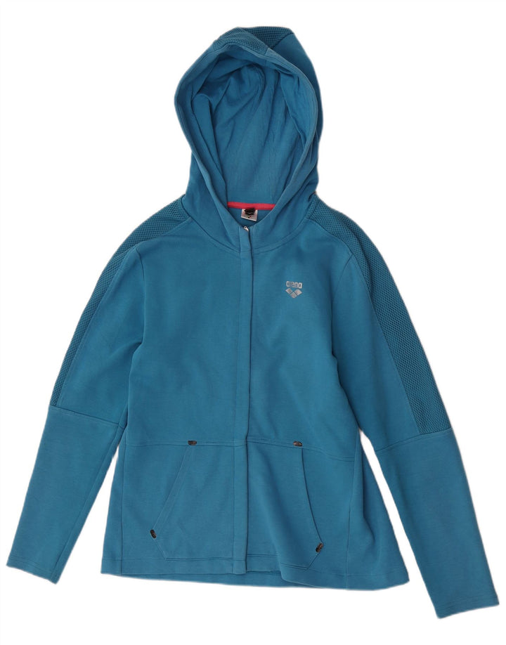 Arena Pull à capuche zippé pour femme UK 12 Bleu moyen
