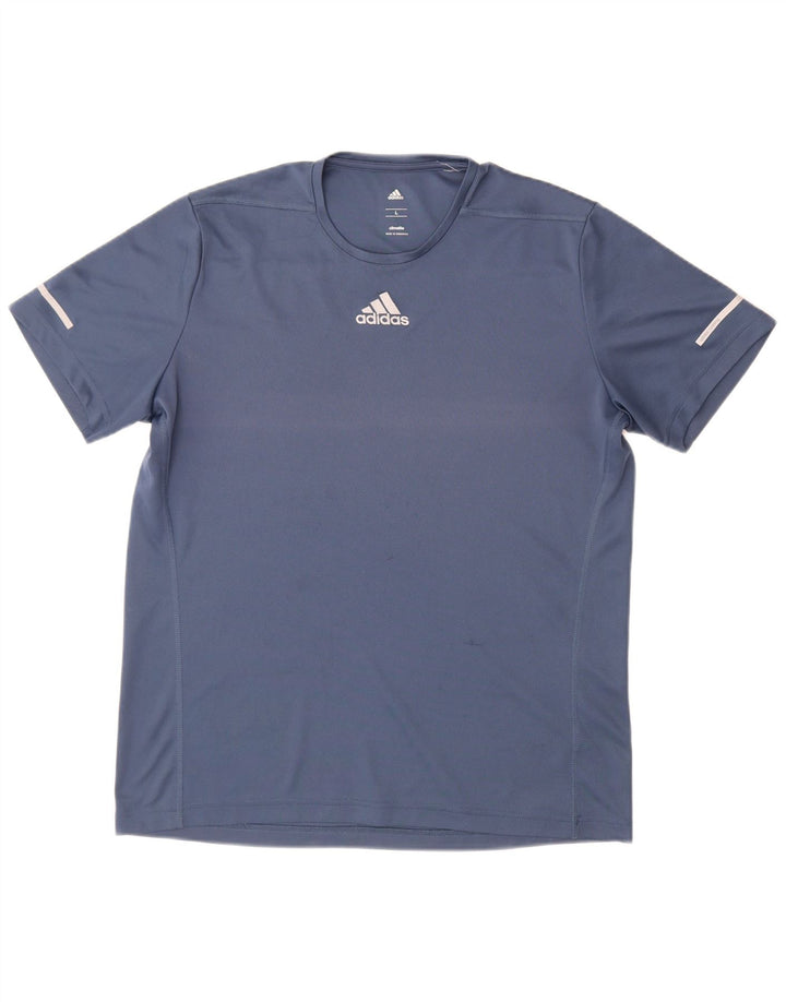 Adidas Hommes Climalite T-Shirt Haut Grand Bleu Marine