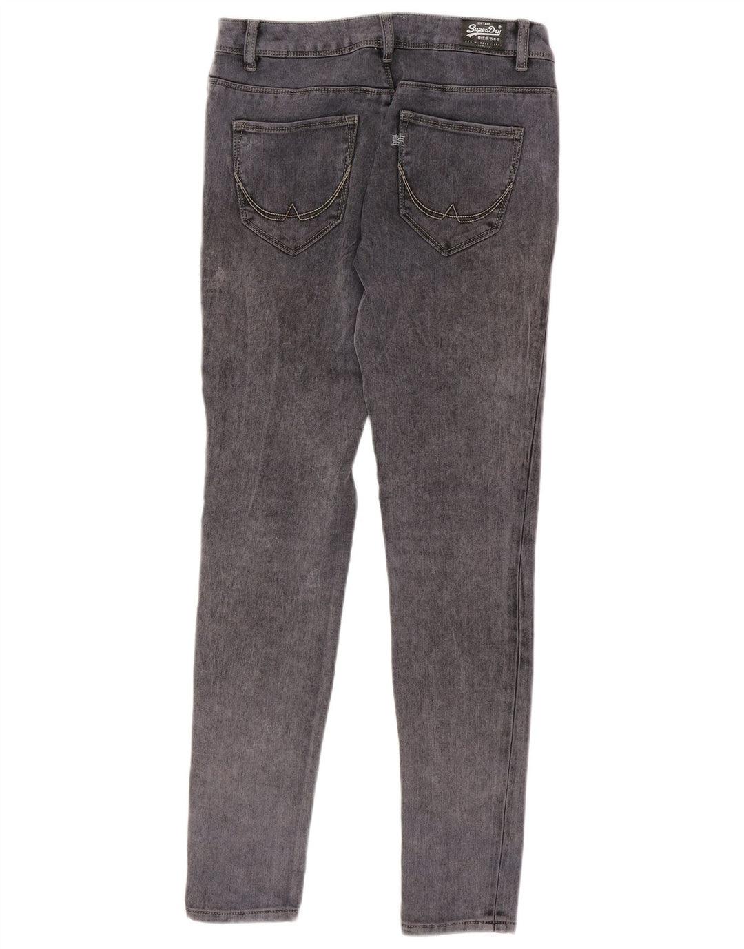 SUPERDRY Jean Super Skinny Femme W30 L32 Gris Coton