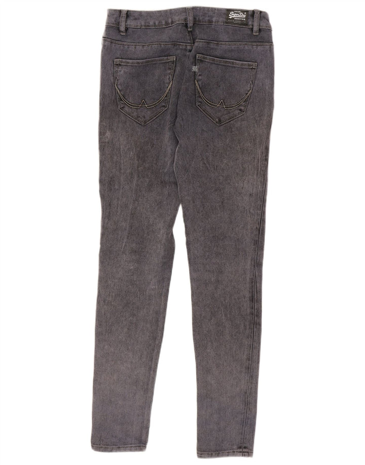 SUPERDRY Jean Super Skinny Femme W30 L32 Gris Coton