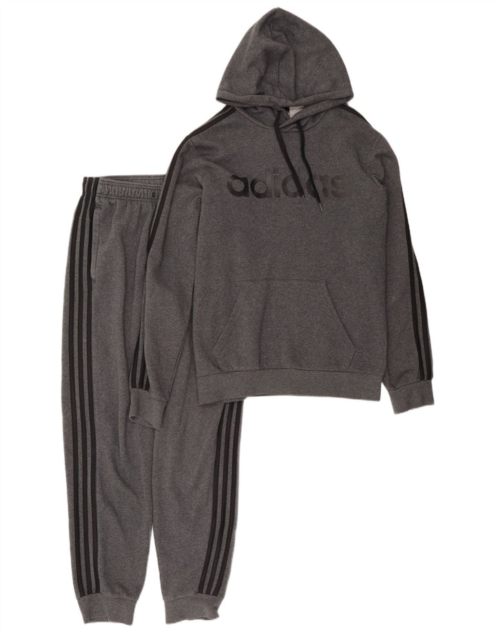 ADIDAS Survêtement complet graphique pour hommes petit gris coton