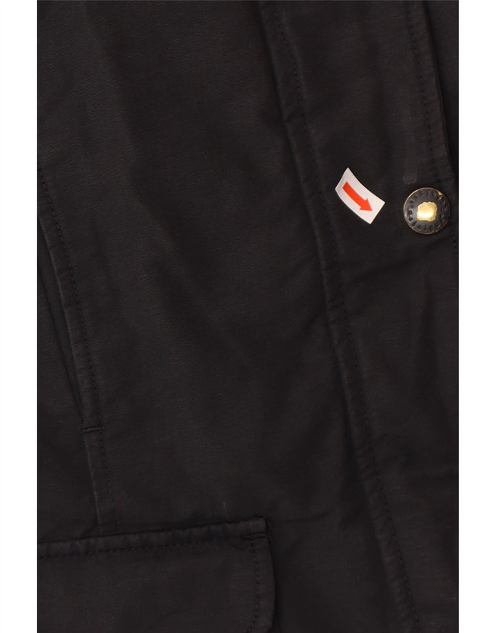 Refrigue Parka à capuche pour femme UK 10 Small Noir Coton