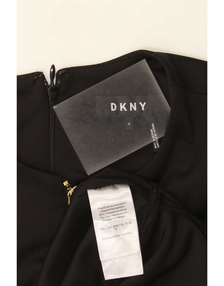 Dkny Robe trapèze pour femme US 4 Petit Noir Polyester