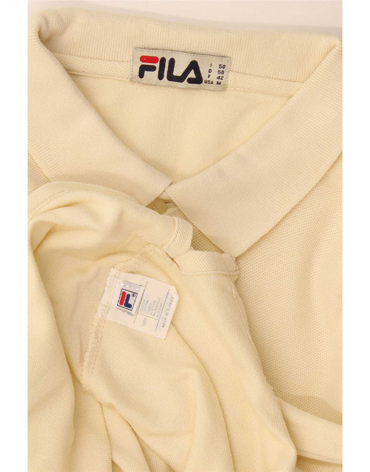 Fila Polo Homme Jaune Moyen Coton