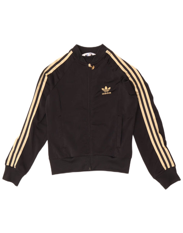 Adidas Veste de survêtement graphique pour femme EU 34 XS Noir Polyester