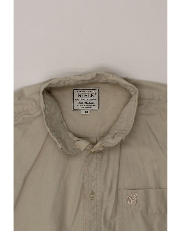 RIFLE Boys Shirt 9-10 Years Off White Cotton Vintage Rifle and Second-Hand Rifle from Messina Hembry 