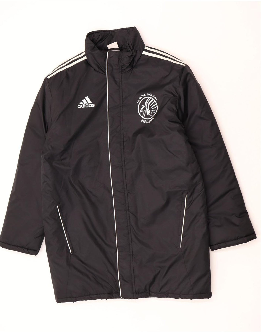 Adidas Manteau rembourré graphique pour homme UK 38/40 Nylon noir moyen