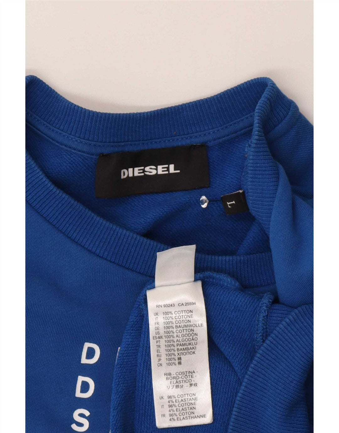 Diesel Sweat-shirt graphique pour homme en coton bleu Taille L