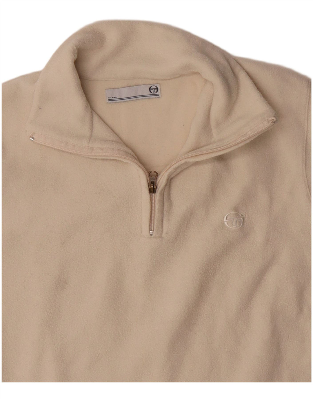 SERGIO TACCHINI Pull Polaire Col Zippé Homme Large Beige