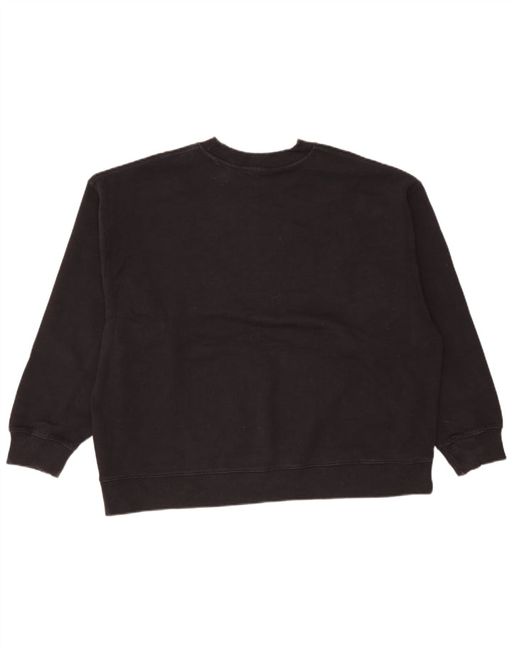 Zara Sweat-shirt surdimensionné pour femme UK 14 Noir moyen