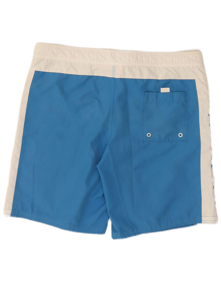 Sundek Short de bain graphique pour homme XL Bleu Colorblock Polyester