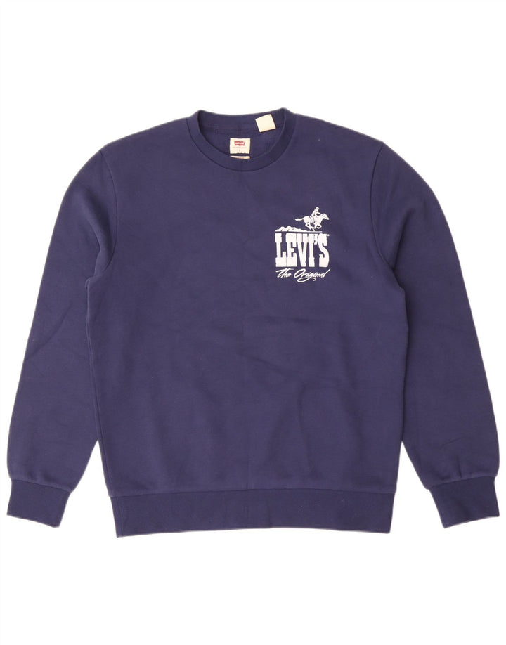 Levi's Sweat-shirt Graphic Standard Fit pour homme, petit, bleu marine classique