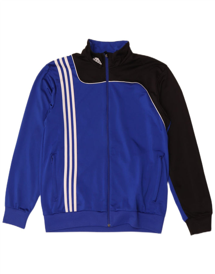 Adidas Veste de survêtement pour homme UK 42/44 Large Bleu Colorblock Polyester