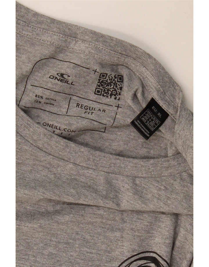 O'NEILL Homme Santa Cruz Regular Fit Graphic T-Shirt Top XL Gris Moucheté