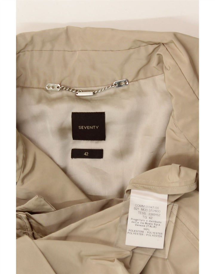 SEVENTY Womens Trench Coat IT 42 Medium Beige Polyester Vintage Seventy and Second-Hand Seventy from Messina Hembry 